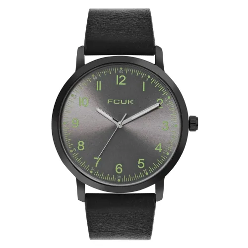 Image of FCUK Rubber Analog Gray Dial Men's Watch
