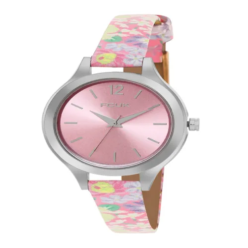 Image of FCUK Women Floral Print Analogue Watch 