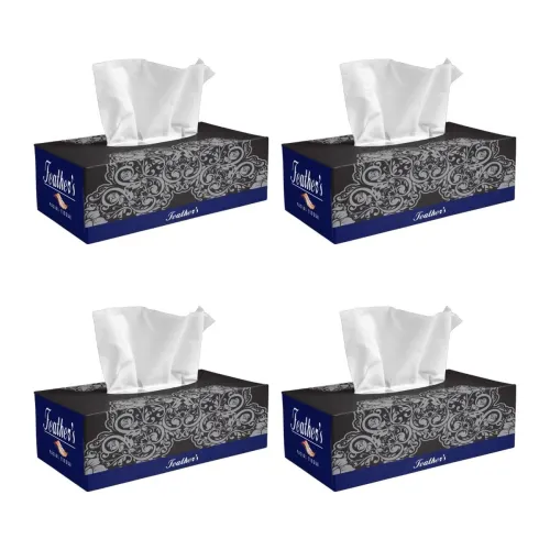 Image of Feather's Face Tissue Box (Dry) 4Pcs