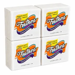 Feathers Premium Naturally White 2Ply Tissue Paper (50 pulls Pack of 4)