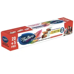 Feather's Multipurpose Food Wrapping Paper Roll | Pack of 1, 25m | Baking Paper | Butter Paper | Parchement Paper for Baking and Air Fryer | Roti, Sandwich, Rolls, Lunch and Packaging