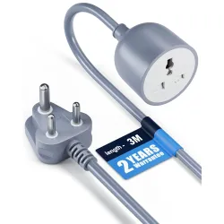 FEDUS 3m Long 18AWG Heavy Duty Male to Female 3 Pin Power Extension Cord for Heavy appliances Wire, 10amp Indoor Outdoor