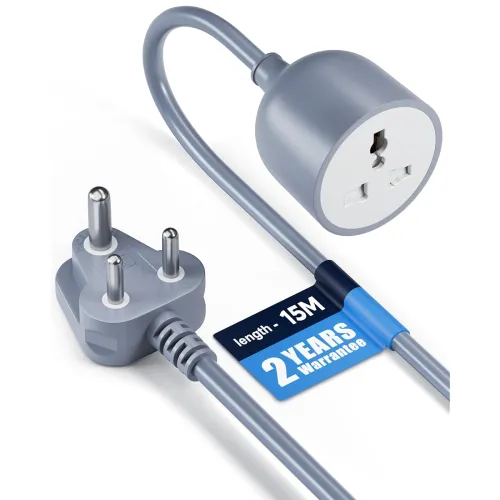 Image of FEDUS 15M Long 18AWG Heavy Duty Male to Female 3 Pin Power Extension cord for heavy appliances Wire,10amp Indoor Outdoor