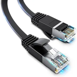 FEDUS 2 Meter Cat6 Ethernet Cable, Flat RJ45 LAN Cable wire 2 Meter-High Speed 250MHZ/1Gbps UTP LAN Cable