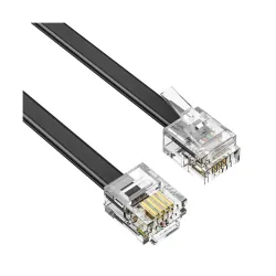 FEDUS 3 Meter Telephone Line Landline Extension Cord Cable
