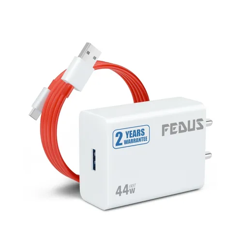 Image of FEDUS Vivo 44W Flash USB Type C Charger for Vivo Iqoo Z6/Z6 44W/Z6 Lite 5G/T1/Neo 6/Z7/Z7 Pro/V23/V23E/V23 Pro/V25/V25E/
