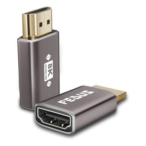 Image of FEDUS 8K Ultra HD HDMI Connector Male to Female Converter, Extension, 2.1 Adapter Extender for TV Led LCD Stick