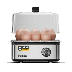 FEDUS EGGLINE Automatic Egg Boiler maker Electric Multi-Function Poacher 8 Eggs