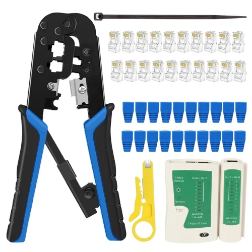 Image of FEDUS Network Crimping Kit – RJ45 Tool + 50 Connectors
