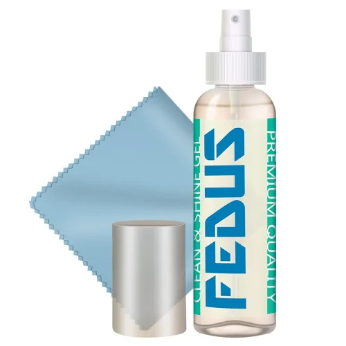 Image of FEDUS Screen Cleaner Fluid Gel Multi-Purpose LCD Cleaning Kit, Liquid Solution with Cloth to Clean Mobile/Laptop Screen,