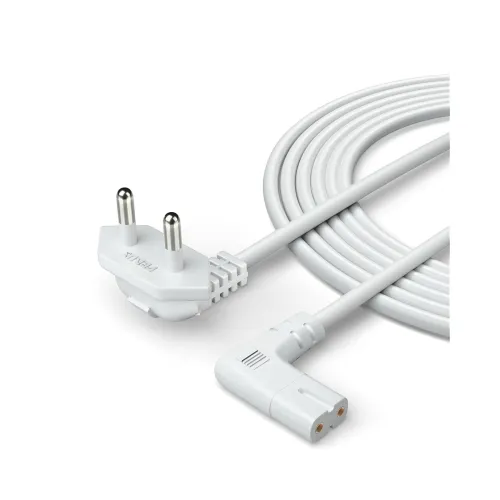 Image of FEDUS1.2Meter 2pin LShape Universal Replacement AC Power Cord Cable Wire for LED TV, Printer, Laptop PC Notebook Compute