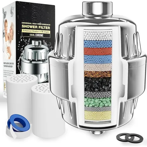 Image of FEELSO FE-15 Pro 15-Stage Hard Water Shower Filter * set of 2 cartridges
