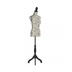 Loop Group - Female Dress Form With Wooden Base, Premium Store Display Mannequin, Model Hanger for Dress 