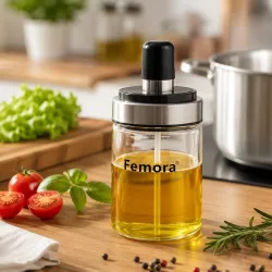 Femora Borosilicate Glass Spoon Jar, Chutney Jar, Pickle Jar for Dinning Table