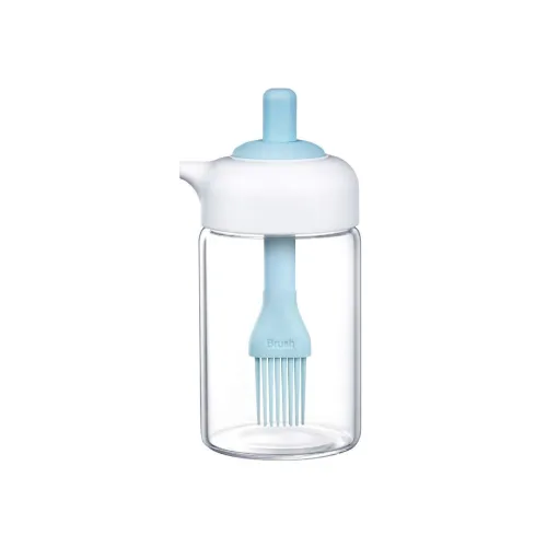 Image of Femora Borosilicate Glass Oil Sprayer For Cooking, Oil Bottle, 200 ML, Pack of 1, Blue