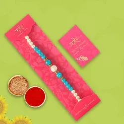 Ferns N Petals Designer MP-FNP_21-48 Assorted Rakhi  Set (Rakhi::Roli Chawal Pack)