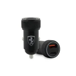 Ferrari Car Charger [Official Licensed] by CG Mobile | USB Type-C Car Charger 38W, Printed Shield Logo QC 3.0 Dual Port Fast for iPhone 17/16/15/14/13 Series, Galaxy S26/S25 /S24/S23 Series....