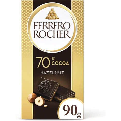 Image of Ferrero Rocher Dark Chocolate Bar 90g