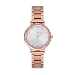 Ferro Analog Crystals Silver Round Dial 