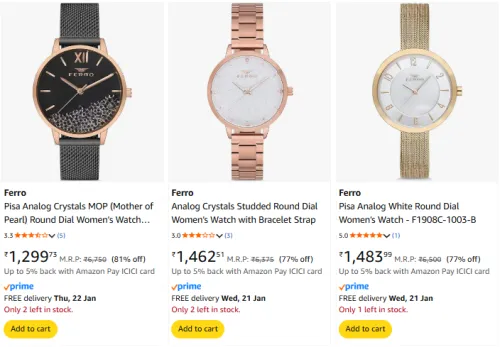 Image of Ferro Analog Watch @ Up to 81% Discount