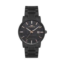 Ferro Lucca Analog Round Dial Mens Watch with Bracelet Strap