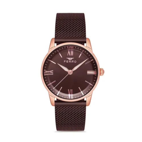 Image of Ferro Lucca Analog Brown Round Dial Women's Watch