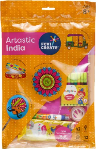 Image of Fevicreate Artastic India Craft Kit – 12 Activities