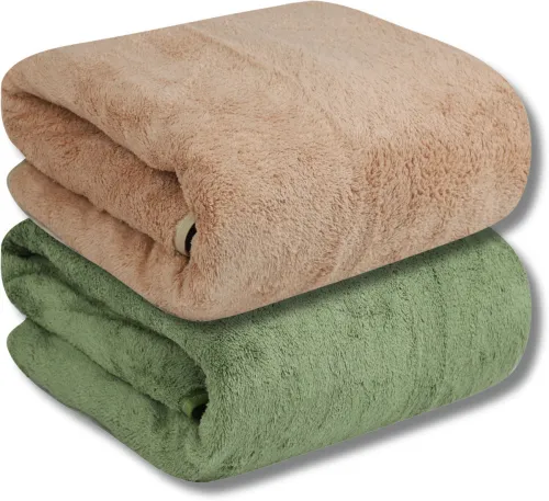 Image of Fezora Microfiber 500 GSM Bath Towel (Pack of 2)