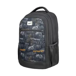 F Gear Arashi Black 35L School Backpack | 4 Compartments, 1 Front Pocket & water Bottle Holders | Laptop Sleeve | Ergono