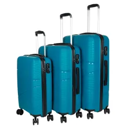 F Gear Joy PP008 Blue Hard-Sided Luggage Set of 3 