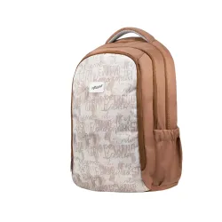 F Gear Shinra Mocha Mousse 34L School Backpack | 3 Compartments | Airflow Padded Back Panel | Ergonomic, Lightweight & D