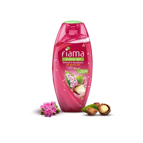 Image of Fiama Body Wash Shower Gel Patchouli & Macadamia, 250ml, Body Wash for Women & Men with Skin Conditioners For Soft, Glow