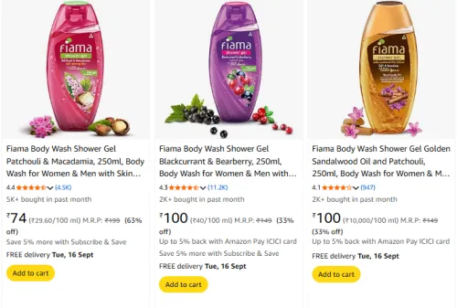 Image of Fiama Body Wash Starting @ ₹74