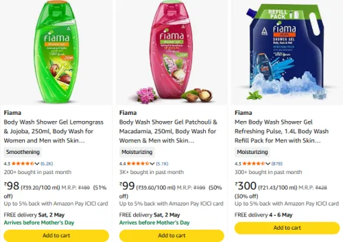 Image of Fiama Body Wash Starting @ ₹98