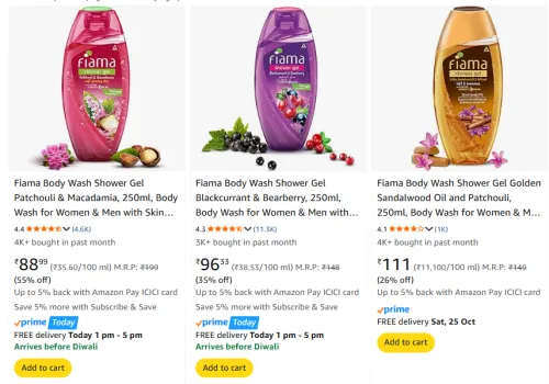 Image of Fiama Body Wash Starting at ₹88