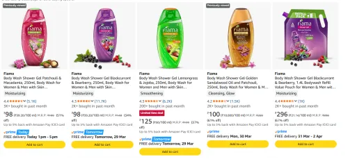 Image of Fiama Body Wash Starting at just ₹98