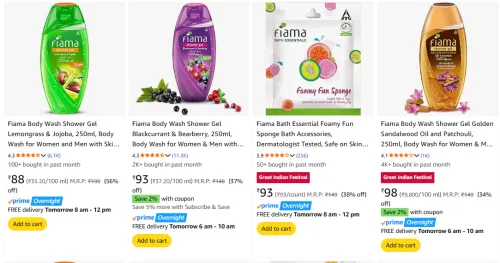 Image of Fiama BodyWash Starting @ ₹88
