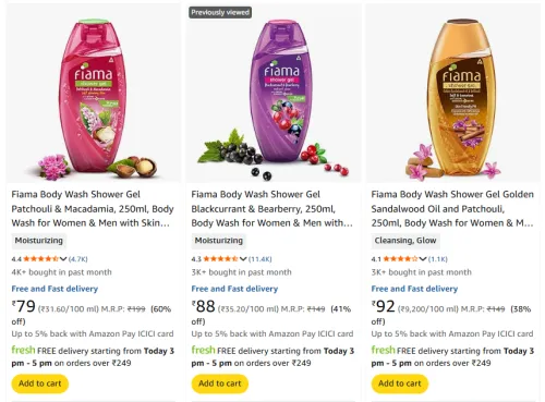 Image of Fiama Body Wash upto 60% Discount | Starting at ₹79