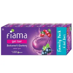 Fiama Gel Bar Blackcurrant And Bearberry Soap 750g (125g,Pack of 6)