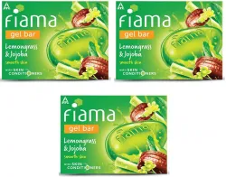 FIAMA Gel Bar Lemongrass & Jojoba 125g Each (3 x 125 g)