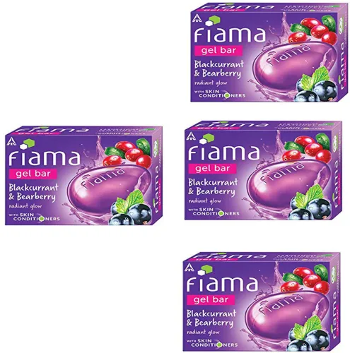 Image of FIAMA Gel Bar Blackcurrant and Barberry Soap Each 125 gm (4 x 125 g)
