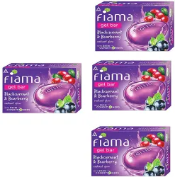 FIAMA Gel Bar Blackcurrant and Barberry Soap Each 125 gm (4 x 125 g)