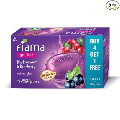 Image of Fiama Gel Bar Soap Blackcurrant Bearberry 5x125g