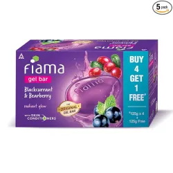 Fiama Gel Bar Soap Blackcurrant Bearberry 5x125g