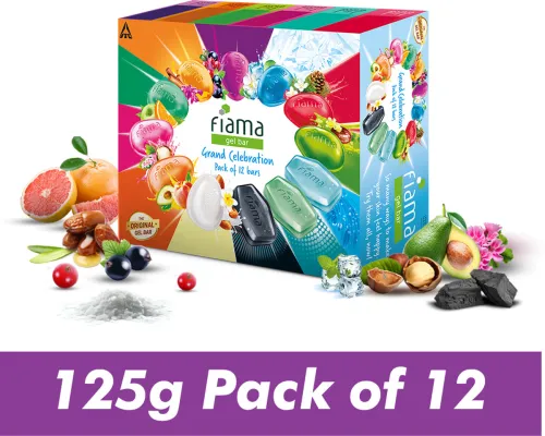 Image of FIAMA Gel Bathing Bar Grand Celebration Pack with 12 Unique Gel Bars
