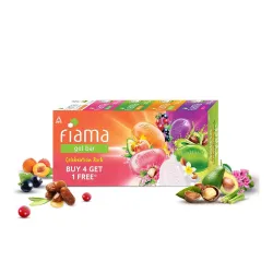 Fiama Gel Bar Celebration Pack with 5 unique Gel Bars, 125g (Buy 4 get 1 Free)