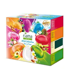 Fiama Gel Bathing Bar Mega Celebration Pack, With 8 Unique Gel Bars