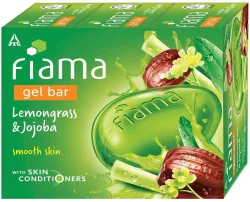 FIAMA Lemongrass & Jojoba Soap Gel Bathing Bar, for Moisturized & Radiant Skin (3 x 125 g)