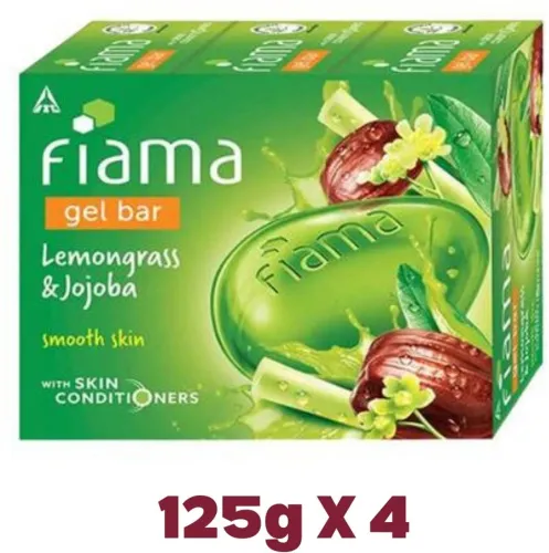 Image of FIAMA Lemongrass Soap Gel Bathing Bar 4 x 125 g