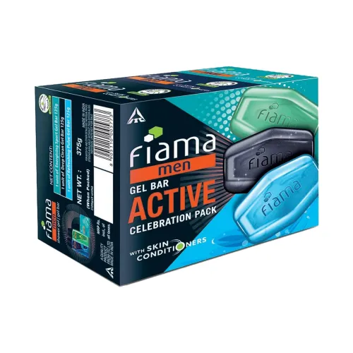 Image of Fiama Men Gel Bar Active Celebration Pack with 3 Unique Gel Bars